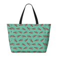 thumbnail image 2 of Daiia Cartoon Lobsters 4 Beach Travel Bag - Water-Resistant Beach Bag, Lightweight Tote with 7 Pockets for Women and Men - Gym,Pool,Camping,Reusable Grocery Bag, 2 of 7