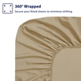 thumbnail image 5 of Subrtex Bed Sheets Wrinkle Resistant Premium Microfiber Deep Pocket Fitted Sheet, Sand, Twin, 5 of 7
