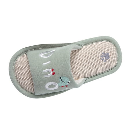 

Kids Unisex Cartoon Linen Slippers Breathable Shoes