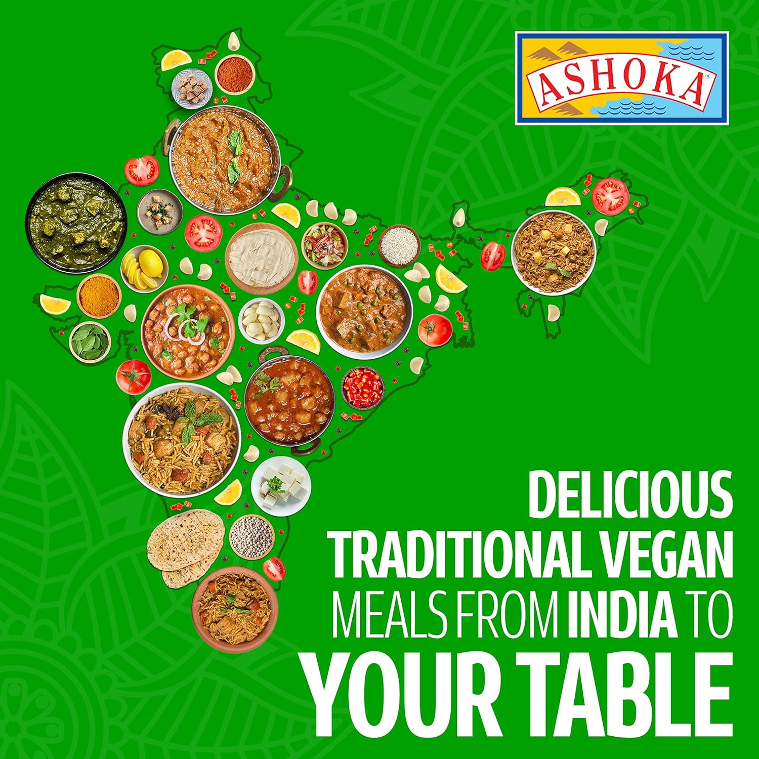 Ashoka Traditional Indian Meals 1932, Vegan Mixed Vegetable Curry, All-Natural Ready to Eat Microwavable Entrees, Shahi Navratan Korma, Kosher Certified, Gluten-Free with No Preservatives, Pack of 6