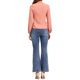 thumbnail image 3 of Camisa de mujer de manga larga con botones y volantes, con ribete en contraste, color rosa, talla S, 3 of 6