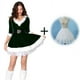 thumbnail image 1 of Disfraz de Papá Noel con media manga para mujer, traje de Cosplay con cinturón, vestido de Navidad, 1 of 7
