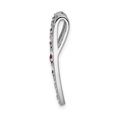 thumbnail image 2 of Diamond2Deal 14K White Gold Lab Grown Diamond & Cr. Ruby Fancy Chain Slide for Women, 2 of 4