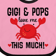 thumbnail image 4 of Inktastic Gigi and Pops Love Me Grandchild Boys or Girls Baby Bib, 4 of 4