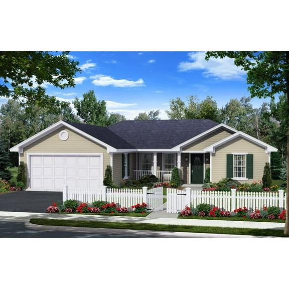 House Plan Gallery HPG-1216 Framed House Plan Blueprints (Set of 5)