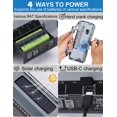thumbnail image 4 of Radio de emergencia ZHIWHIS ZWS-908 con Bluetooth 5000 mAh, color gris, 4 of 9