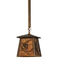 thumbnail image 4 of Meyda 110915 7 in. Square Whispering Pines Mini Pendant, Antique Copper & Amber Mica, 4 of 5