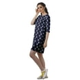 thumbnail image 5 of Moomaya Party Dress For Women Scoop Neck Moss Georgette 3/4 Sleeve Tunic Dress, 5 of 6