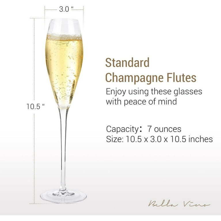ELIXIR GLASSWARE Classy Champagne Flutes - Hand Blown Crystal Champagne  Glasses - Set of 4 Elegant Flutes - Gift for Wedding, Anniversary,  Christmas - 8oz, Clea… em 2023