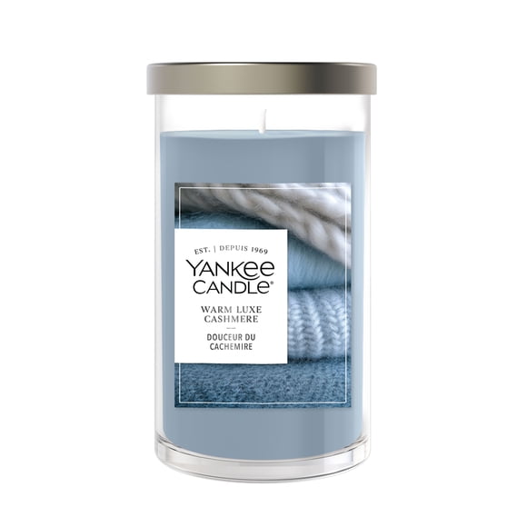 Yankee Candle Medium Perfect Pillar Candle, Warm Luxe Cashmere – Scented with up to 115 Hours of Burn Time, Premium Plant Wax Blend for Consistent Long Lasting Scent from First to Last Burn
