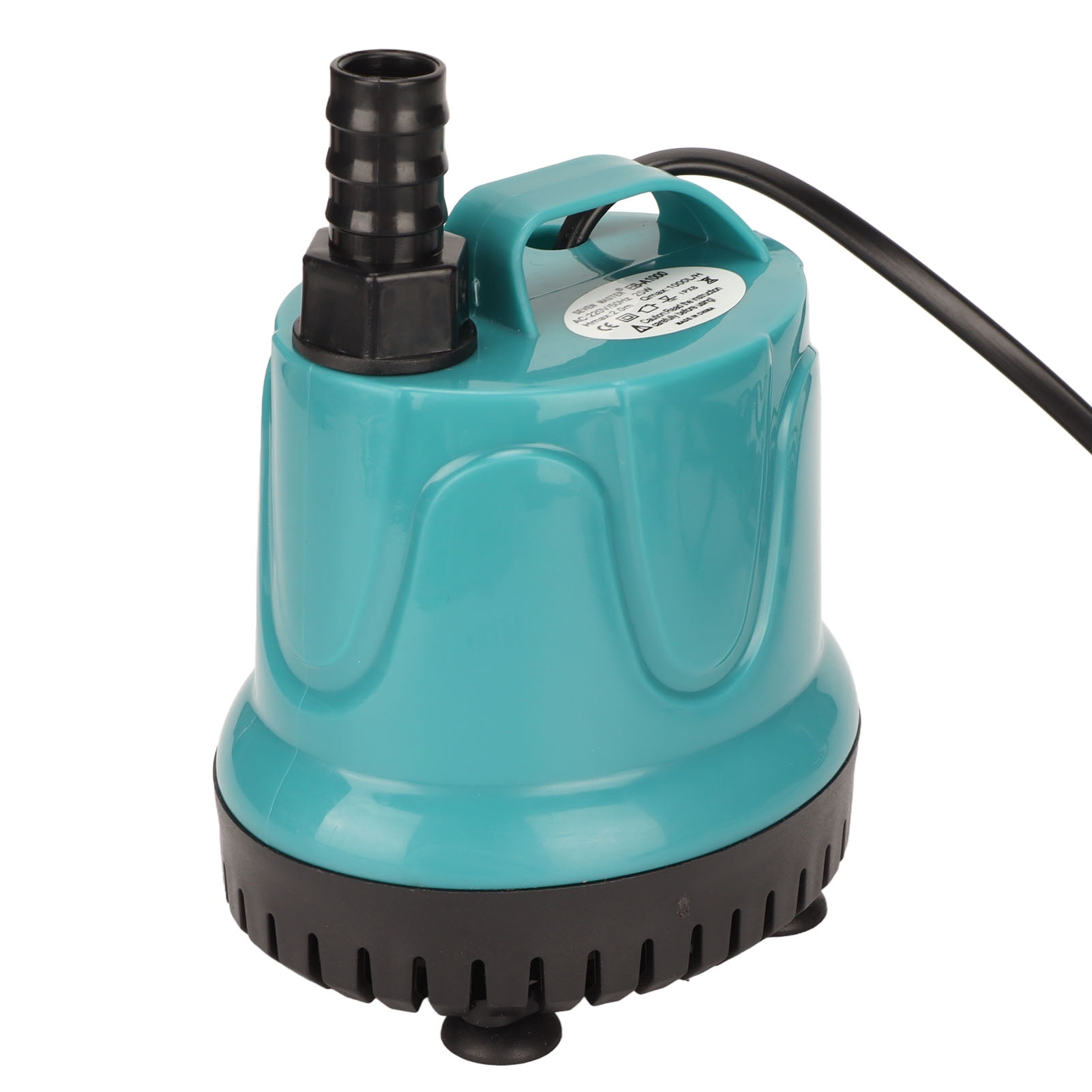 Nieyigj Submersible Water Pump 25W, Ultra Quiet Bottom Suction Fish Tank Aquarium Water Pump with 2 Nozzles, Energy Saving Pond Pump for Hydroponics, Aquariums, 13cm/5.12in x 12cm/4.72in, Black