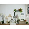 A and B Home A&B Home Evelyn Silver and White Enclosed Lantern Set with ...