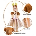 thumbnail image 5 of Kids Girls Animal Reindeer Costume, Deer Furry Fancy Dress with Headband for Halloween Christmas Party 3-10 Years, 5 of 7