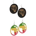 thumbnail image 1 of 2 Pares De Aretes De Ligeros Afro Puff De Cabello Natural Hiperbolic Hoop Dangle Studs Pendientes De Moda Joyería Del Continent, 1 of 9