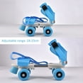thumbnail image 6 of Blue Children's Adjustable Double Row Four Wheels Skate Shoes Gifts Size 25-32, 6 of 6