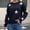 Black, variant on Women's Long Sleeve Crew Neck Star Print Sweaters Loose Fit Knit Pullover Jumper Tops Winter Fall Outfits White