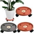 thumbnail image 1 of Neinkie Support de Plante en Palette Rond pour Pot de Fleurs, Roulettes Universelles pour Pot de Plante, 1 of 7