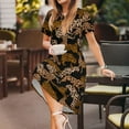 thumbnail image 3 of Uemuo Leopard Print Print Womens Summer Dress Casual Swing Short Sleeve Sundresses Beach A-line Shift Dress, 3 of 6