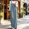 thumbnail image 5 of HappyYEE Women’s Corduroy Jumpsuit Trousers, Wide Leg Overalls with Adjustable Straps, Fashion Loose Fall Romper Pants with Pockets, 5 of 9