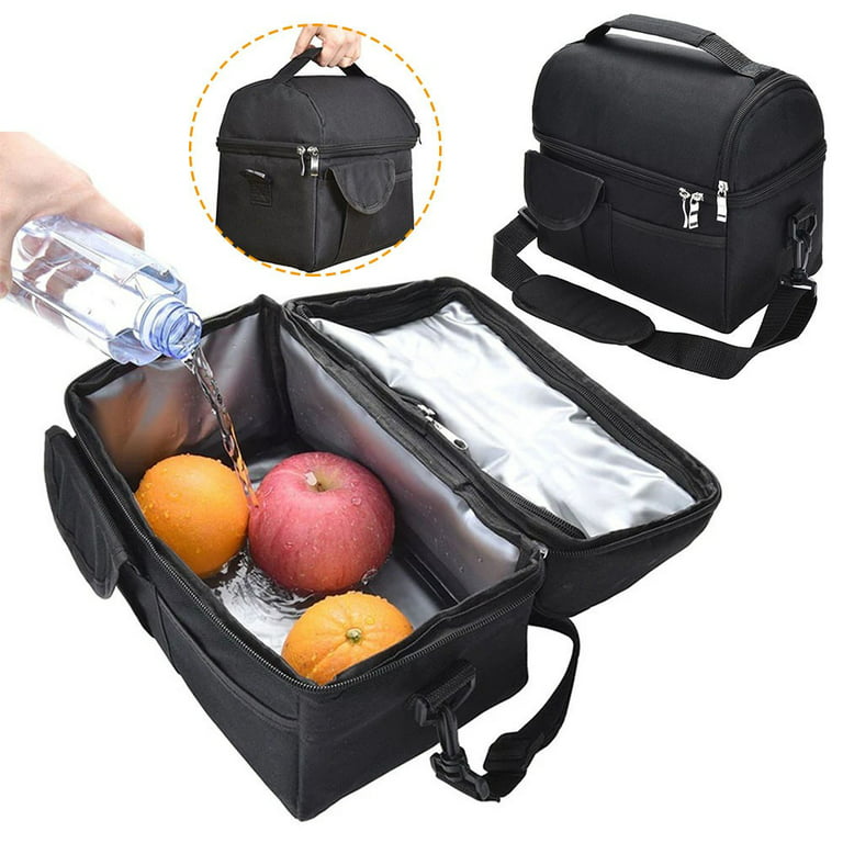 Large Insulated Lunch Bag Adult Kids Men Thermal Cool Hot Food