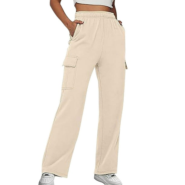 WILLBEST Pantalones Casuales elegantes para Mujer, con Cintura Elástica y Bolsillos Laterales para Entrenamientos y Actividades de Ocio Cómodos. Extra Grande