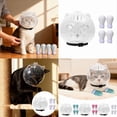thumbnail image 6 of Pet Supplies Breathable Cat Muzzle for Grooming and Nail Care Transparent Head Cover with Silicone for Safe Indoor Outdoor Use,5.43X5.35X2.56inch,White, 6 of 9