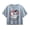CHAMBRAY BLUE, variant on Instant Message - Baseball Mascot - Youth Girls Boxy T-Shirt