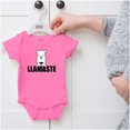 thumbnail image 5 of Llamaste Namaste Spiritual Llama Romper Boys or Girls Infant Baby Brisco Brands 12M, 5 of 6