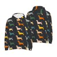 thumbnail image 6 of Bingfone Plaid Dachshund Men's Drawstring Hoodie Long Sleeve Pocket Sweatshirts-X-Large, 6 of 6