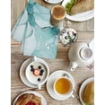 thumbnail image 4 of Marble Turquoise Kitchen Dish Towels for Drying Dishes Set of 2, Abstract Nature Cracks Silver Wavy Waffle Weave Microfiber Hand Tea Bathroom Towels Quick Dry & Absorbent Towel 15.7x23.6, 4 of 7