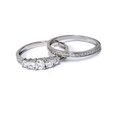 thumbnail image 3 of 5/8 Ct Vintage Diamond Engagement Wedding Ring Set 10k White Gold, 3 of 3
