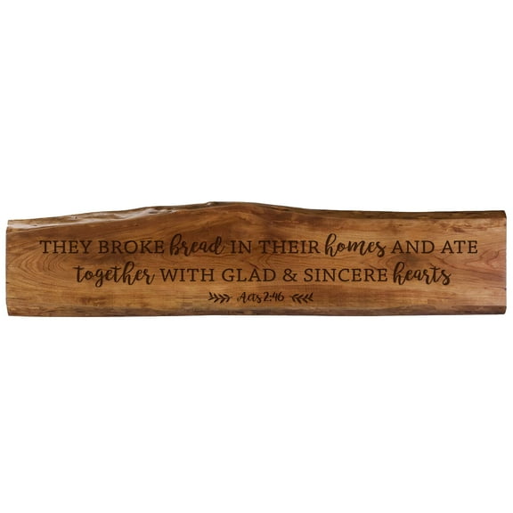 They Broke Bread Live Edge Wall Hanging Decor