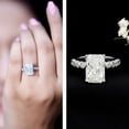thumbnail image 4 of Rosec Jewels 4 Carat Lab Grown Diamond Solitaire Engagement Ring (IGI Certified, E-VS1 Grade) - Radiant Diamond Ring for Women, 18K White Gold, US 4.50, 4 of 9