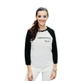 thumbnail image 2 of Thread Tank Whatever Bye Unisex 3/4 Sleeves Baseball Raglan White Black X-Large, 2 of 4