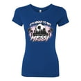 thumbnail image 2 of Wild Bobby It's About To Get Miami Soccer Skyline Sports Women Slim Fit Junior Tee, Royal, Small, 2 of 5