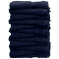 thumbnail image 2 of Luxury Hotel & Spa Quality, 100% Turkish Cotton 700 GSM Cloth, Eco Friendly Towel, Body wash, Makeup & Facial Cleaning, loofah, Dobby Border washcloths Towel Set 13" X 13", Navy Blue, Set of 12, 2 of 2