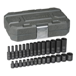 GearWrench 84901 28-Piece Metric 1/4 in. Drive Standard/Deep Impact Socket Set