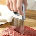 thumbnail image 3 of Ablandador de Carne de Acero Inoxidable, Metal Fuerte, Carne de Cerdo para Manipular, Herramienta de Aguja para Ablandador de Carne Negra para Ablandar Bistec, 3 of 5
