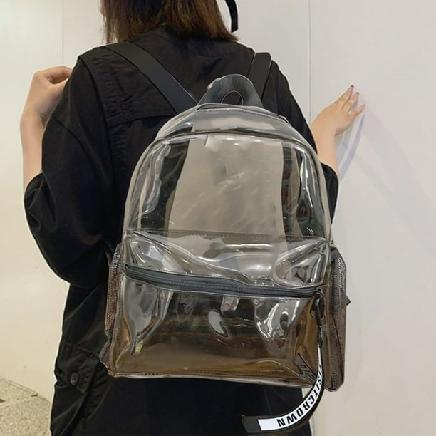 brandy melville clear mini backpack Jawbreaker - Gothic Skull Black - Large zipper main compartment Lksixu Clear Backpack, Large Capacity