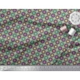 thumbnail image 2 of Soimoi Japan Crepe Satin Fabric Floral Mandala Printed Fabric 1 Yard 42 Inch Wide, 2 of 3