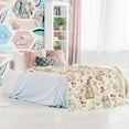 thumbnail image 6 of CoreLiving Fleece Throw Blanket Cozy Cute Bunny Plush Soft Floral Spring Easter Egg Floral Pattern Lightweight Warm Fuzzy Decor Throw 40x28 Inch, 6 of 9