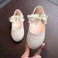 thumbnail image 2 of Xfvqtps Girls Mary Jane Shoes Sparkle Princess Flower Hook and Loop Strap Thick Soft Sole Non Slip Spring Summer Dressy Casual Shoes, 2 of 6