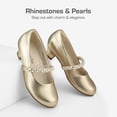 thumbnail image 4 of Zapatos de Vestir DREAM PAIRS SDFL2403K Niñas Tacón Bajo Dorado, 4 of 7