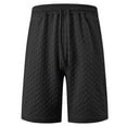 thumbnail image 7 of ZyeKqe Shorts for Men Drawstring High Waisted Ribbed Lounge Shorts Wide Leg Loose Fitted Summer Shorts, 7 of 7