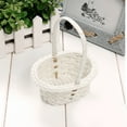 thumbnail image 3 of White Plastic Flower Girl Basket for Weddings and Home Decor with Exquisite Design and Versatile Use, 3 of 8