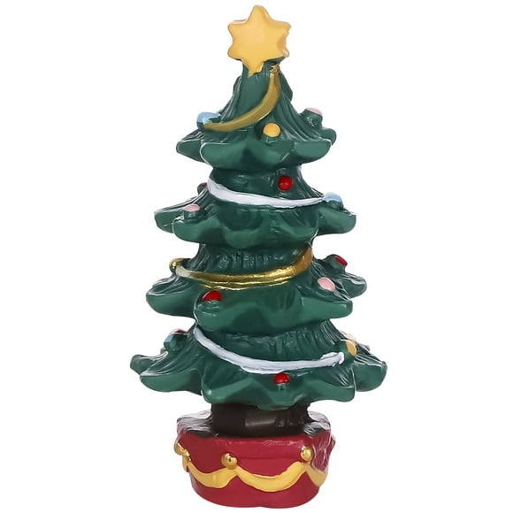 GOOHOCHY POPETPOP Árbol de Navidad de resina Mini árbol de Navidad creativo Adorno artesanal de Navidad Decoración en miniatura de escritorio
