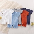 thumbnail image 5 of Baby Onesies Boy Baby Girl Clothes Summer Romper Short Sleeve Knit Button Jumpsuit Infant One Piece Outfit 3 6 9 12 18 Months, 5 of 5
