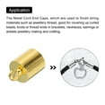 thumbnail image 4 of Uxcell 100Pcs Cord End Caps 11mm End Cap Barrel Beads Kumihimo 7mm Dia for Leather Cord Tassels Jewelry Making Gold, 4 of 5