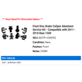 thumbnail image 2 of Front Disc Brake Caliper Abutment Service Kit - Compatible with 2011 - 2018 Ram 1500 2012 2013 2014 2015 2016 2017, 2 of 2
