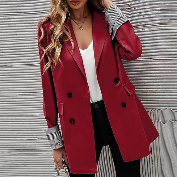 AXXD Blazer Long Cardigan Winter Coats For Girls Teacher Crew Neck Loose Fitting Pullover Outdoor Elegant Tops For Reduced Price